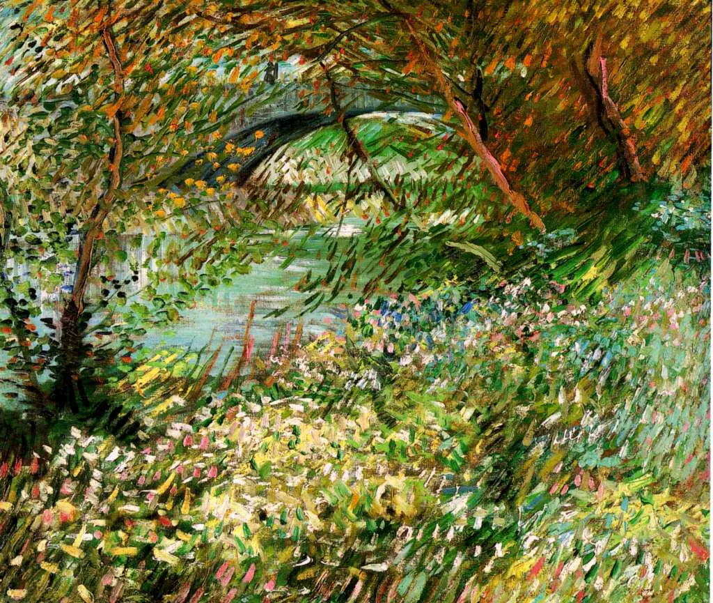 van Gogh Paris 1886-88: Banks Of The Seine With Pont De Clichy In The Spring
