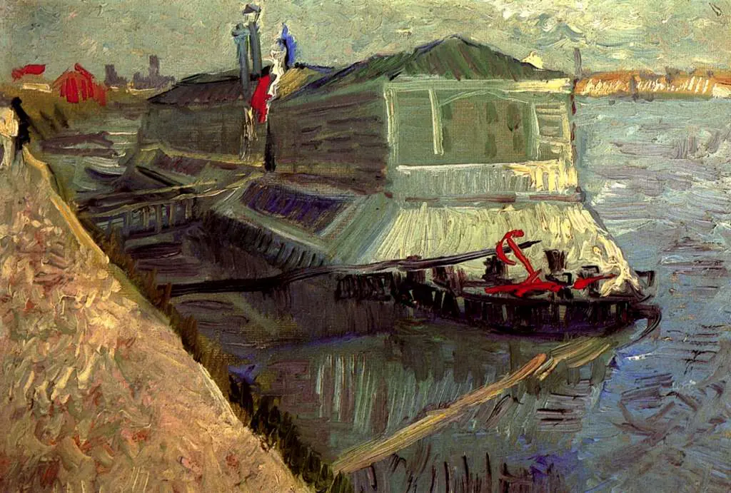 van Gogh Paris 1886-88: Bathing Float On The Seine At Asnieres