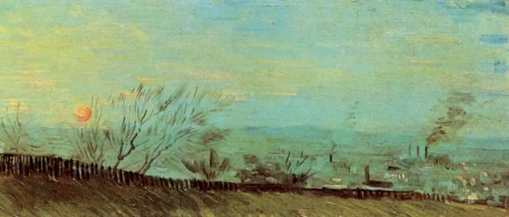 van Gogh Paris 1886-88: Factories Seen From A Hillside In Moonlight