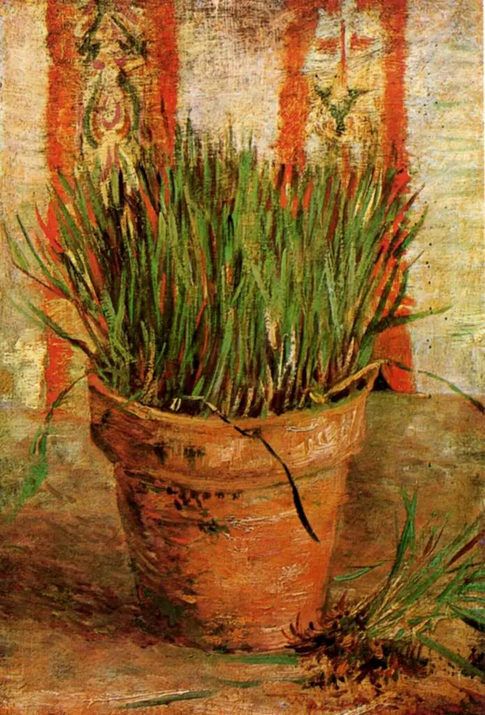van Gogh Paris 1886-88: Flowerpot With Chives