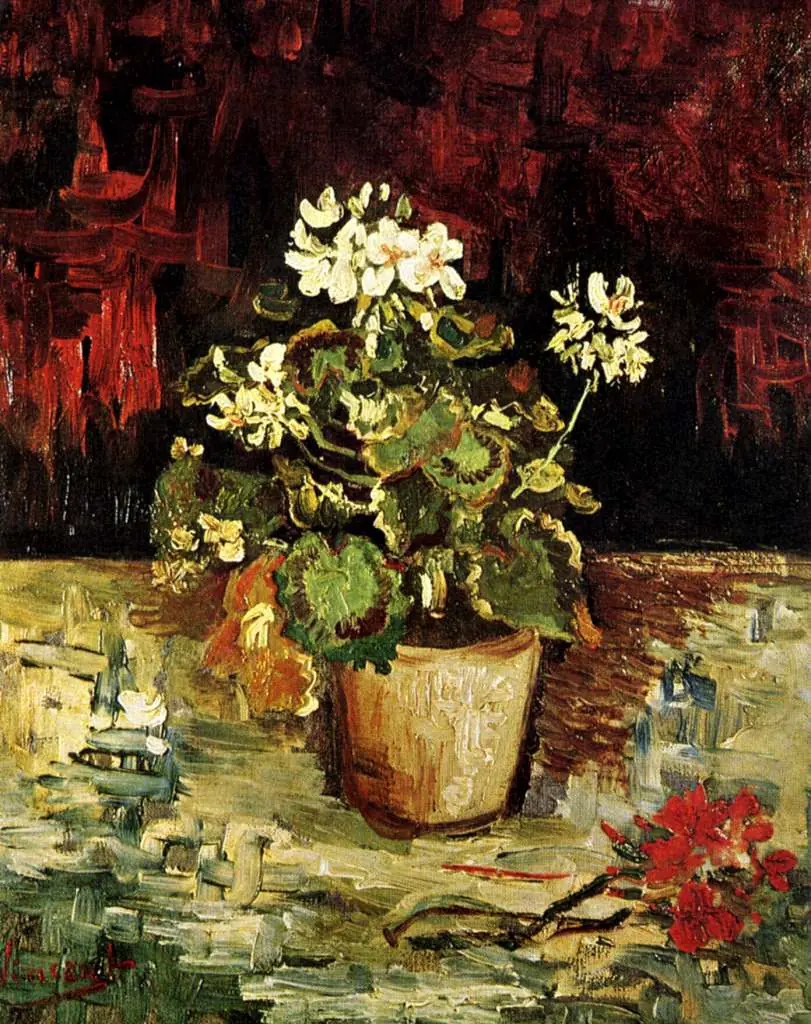 van Gogh Paris 1886-88: Geranium In A Flowerpot