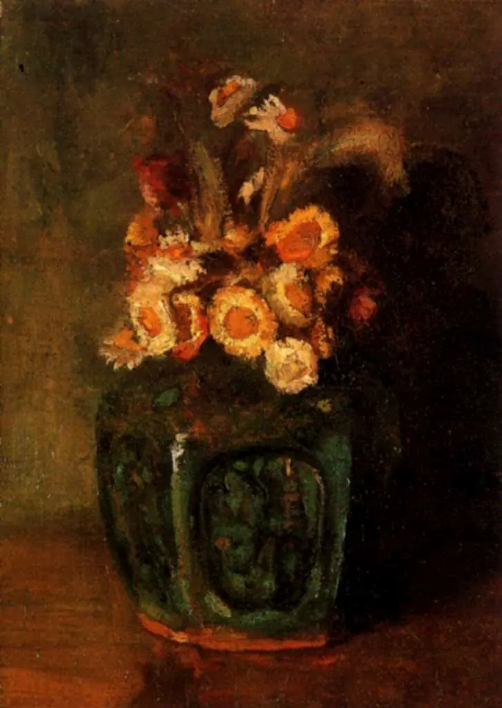 van Gogh Paris 1886-88: Ginger Jar Filled With Chrysanthemums