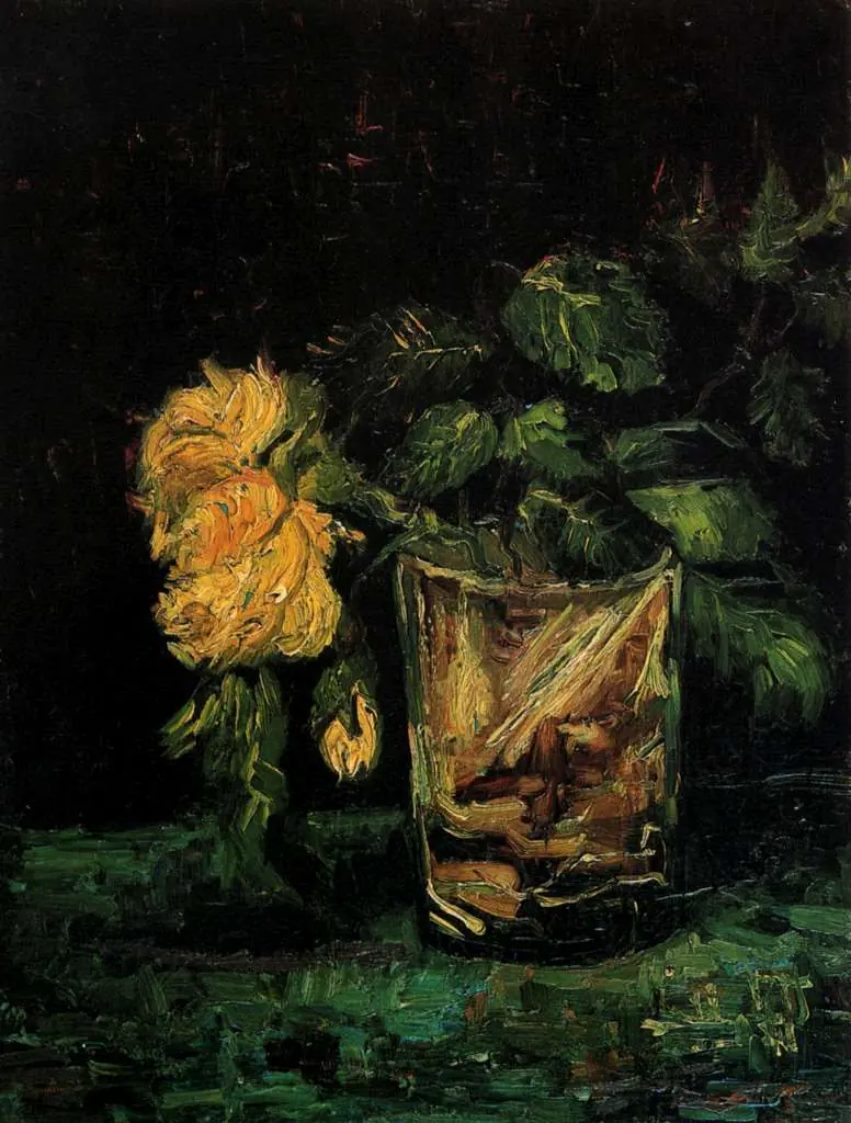 van Gogh Paris 1886-88: Glass With Roses