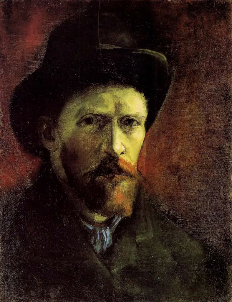 van Gogh Paris 1886-88: Self-portrait With Dark Felt Hat