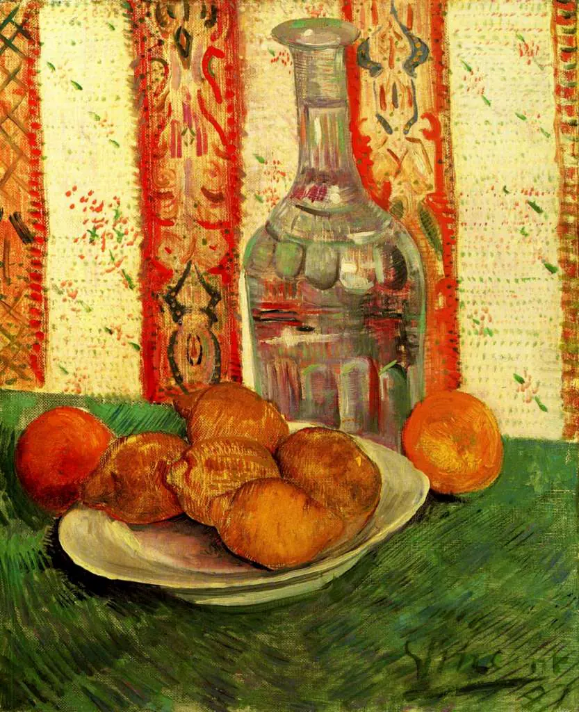 van Gogh Paris 1886-88: Still Life With Decanter And Lemons On A Plate