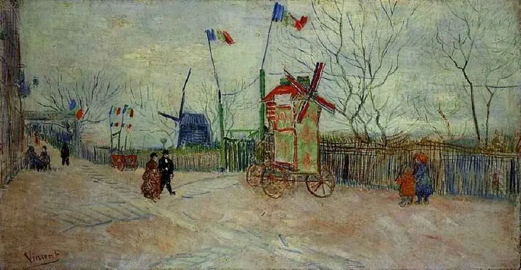 van Gogh Paris 1886-88: Street Scene In Montmartre Le Moulin A Poivre