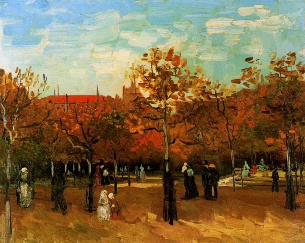 van Gogh Paris 1886-88: The Bois De Boulogne With People Walking