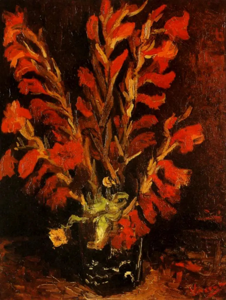 van Gogh Paris 1886-88: Vase With Red Gladioli3