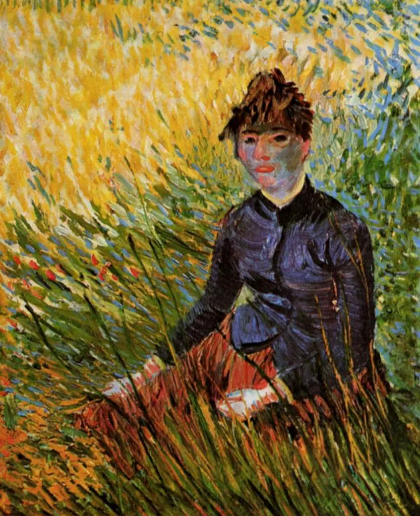 van Gogh Paris 1886-88: Woman Sitting In The Grass