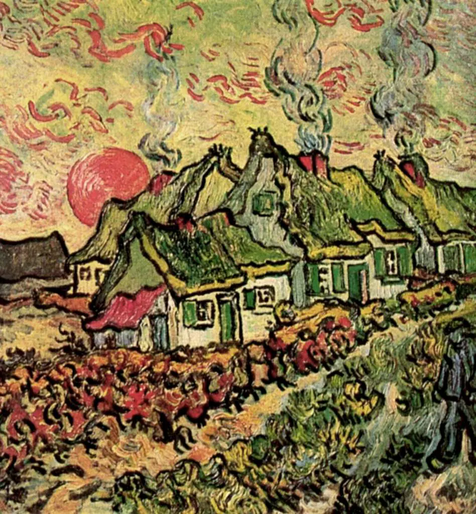van Gogh Saint Remy 1889-90: Cottages Reminiscence Of The North