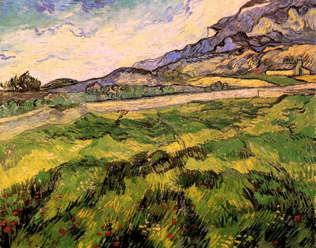 van Gogh Saint Remy 1889-90: Green Wheat Field
