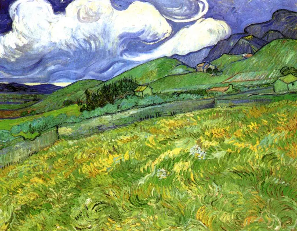 van Gogh Saint Remy 1889-90: Mountainous Landscape Behind Saint-paul Hospital