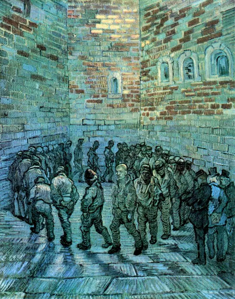 van Gogh Saint Remy 1889-90: Prisoners Exercising After Dore