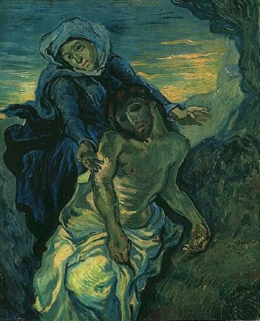 van Gogh Saint Remy 1889-90: The Pieta After Delacroix2