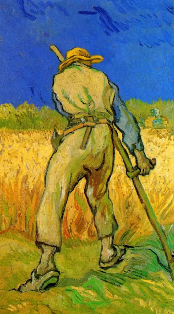 van Gogh Saint Remy 1889-90: The Reaper After Millet