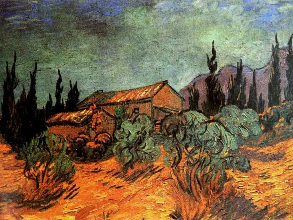 van Gogh Saint Remy 1889-90: Wooden Sheds