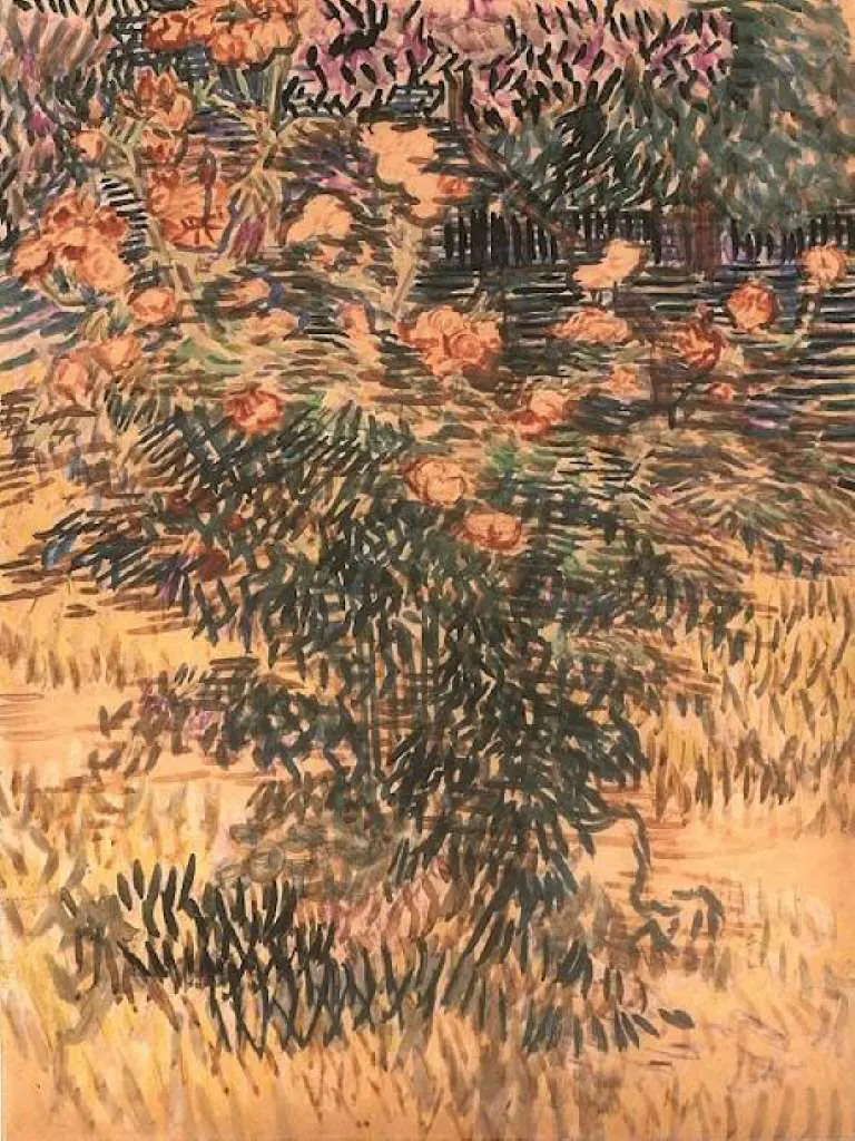 van Gogh Watercolors: Flowering Shrubs