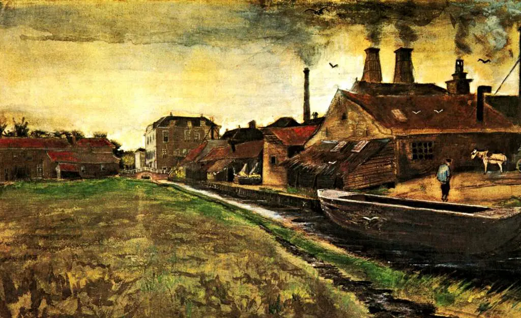 van Gogh Watercolors: Iron Mill In The Hague