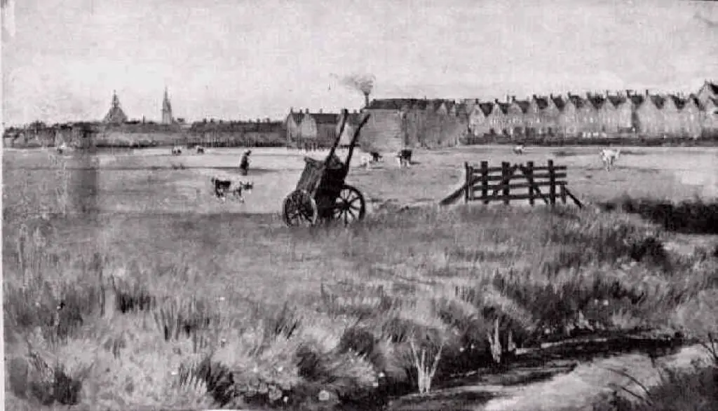 van Gogh Watercolors: Meadow In The Background New Church