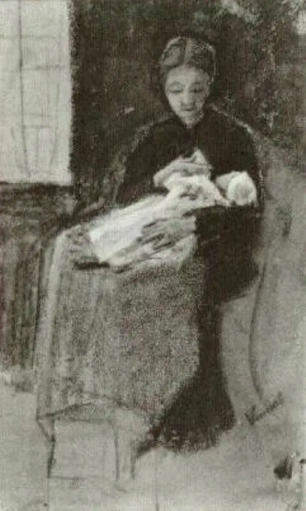 van Gogh Watercolors: Sien Nursing Baby