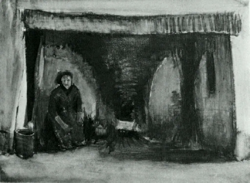 van Gogh Watercolors: Woman By The Fireplace