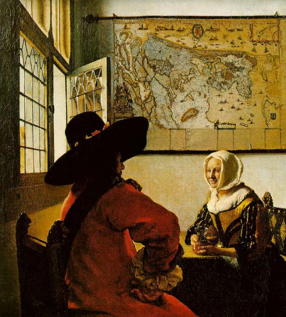 Vermeer: Officer And A Laughing Girl